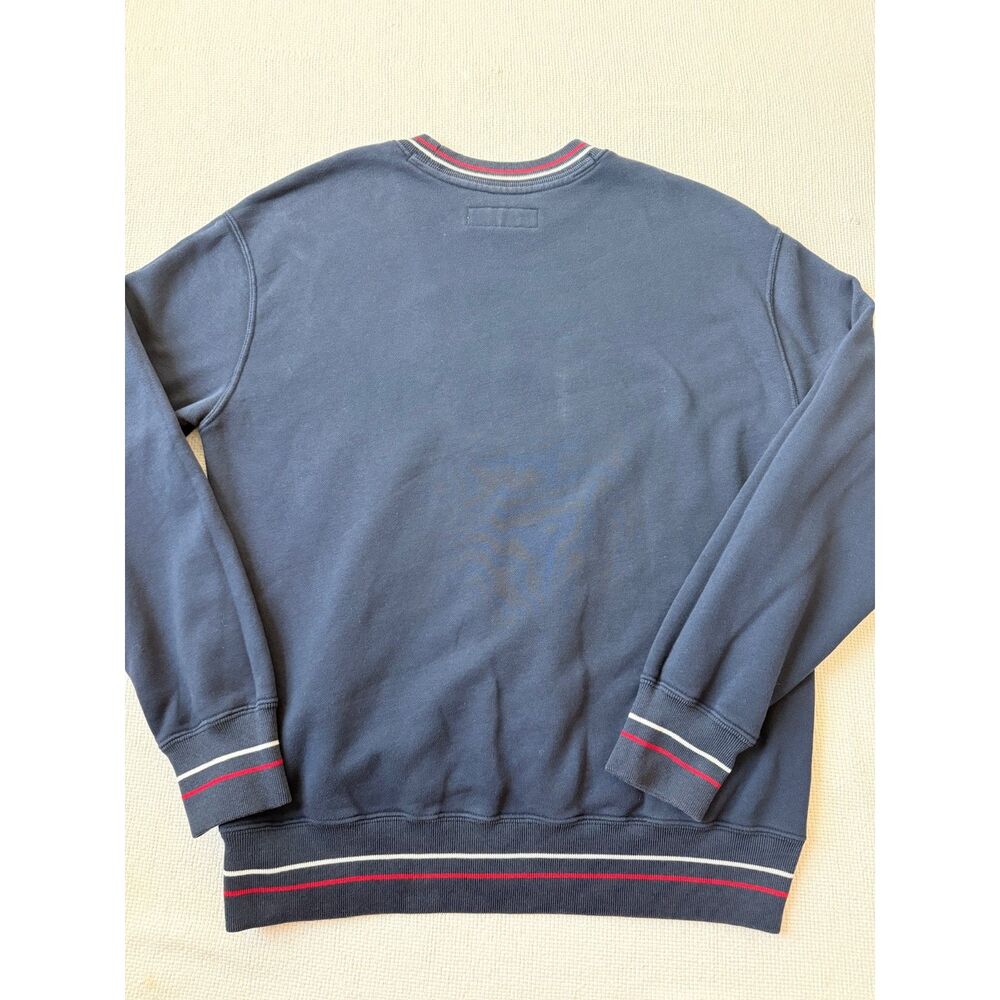 Hollister USA Applique Crewneck Sweatshirt Small Navy Relaxed Fit Patriotic - Picture 5 of 6